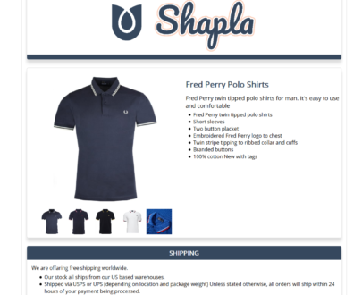 Mobile Responsive eBay HTML Listing Template : Shapla (Logo)